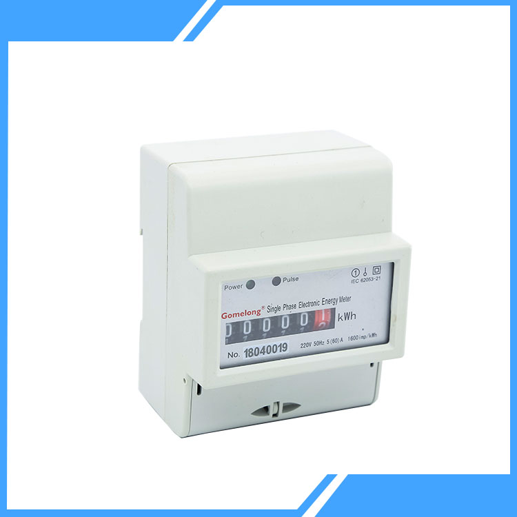 Một pha hai dây Din Rail Kwh mét Box